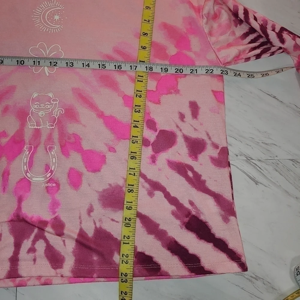 Pink tie dye Justice pajamas